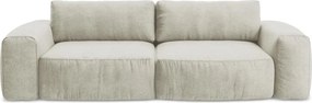 Beżowa rozkładana sofa z tkaniny szenilowej 275 cm Kuki – Makamii