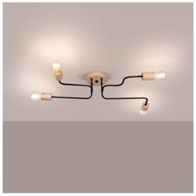 Lampa sufitowa w czarno-naturalnym kolorze 58x75 cm Dazzle – Nice Lamps