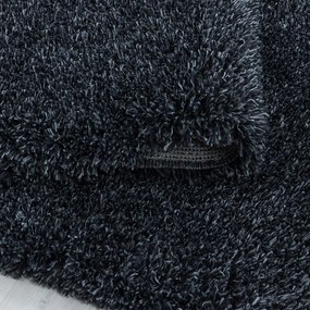 Antracytowy okrągły dywan ø 120 cm Fluffy – Ayyildiz Carpets