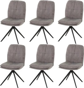 Krzesło do jadalni MCW-M68 (zestaw 6 sztuk), szare