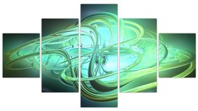 Obraz zielonej abstrakcji (125x70 cm)