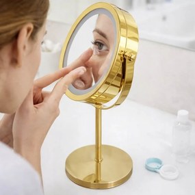 Lusterko Do Makijażu PREMIUM Kosmetyczne POWIĘKSZAJĄCE 10X Podświetlane LED