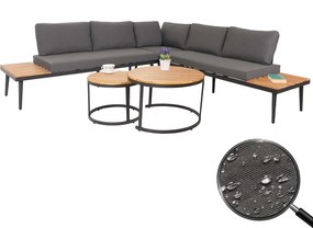 Zestaw ogrodowy MCW-H54c,  brąz, poduszki ciemnoszare