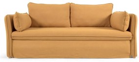 Musztardowa rozkładana sofa 210 cm Tanit – Kave Home