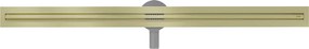 Mexen Flat 360° Slim odpływ liniowy obrotowy 110 cm, złoty szczotkowany - 1A41110