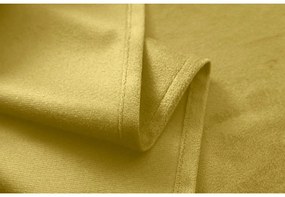 Zaciemniająca zasłona VELVET 140x270 cm, musztardowy Zawieszanie: Taśma z wiązaniami