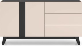 Komoda 160 cm Freshion 03, kaszmir / czarny
