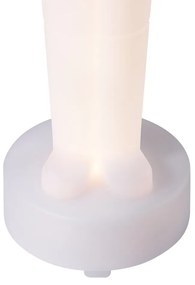Lampa stołowa biała z możliwością ściemniania LED i ładowania RGBW-IC - Nutcracker