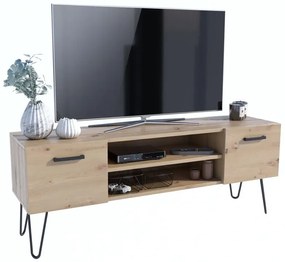Loftowa szafka RTV w kolorze dąb N6-A61