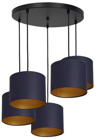 Lampa wisząca ARDEN 5xE27/60W/230V fioletowo-złota