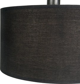 Nowoczesna lampa stojąca łukowa czarna - Vinossa