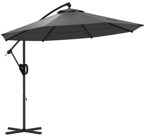 Outsunny Parasol Ampelowy, z Krzyżową Podstawą, 293 x 293 x 260 cm, Szary