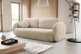 Masseno Sofa AMICO z funkcją spania i pojemnikiem na pościel, Rozkładana sofa - Beżowy, ABRIAMO 3