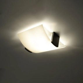 Biała lampa sufitowa ze szklanym kloszem 33x30 cm Eva – Nice Lamps