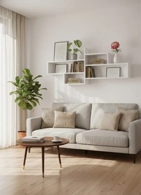 Biała Skandynawska Półka Ścienna 6 Rozmiarów A4-D93