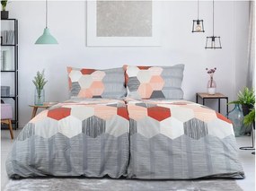 PrzytulneMieszkanie.pl PrzytulneMieszkanie.pl Pościel z bawełny Renforcé HONEY COMB szara Rozmiar pościeli: 70 x 90 cm | 140 x 200 cm