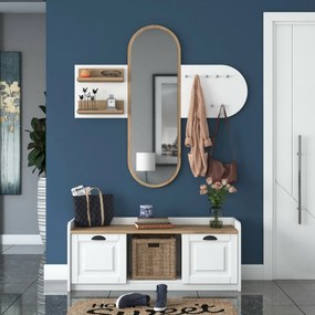 Zestaw do przedpokoju Ema White and Walnut