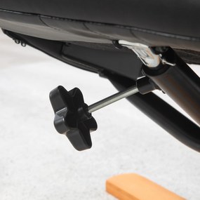 HOMCOM Fotel Wypoczynkowy z Podnóżkiem, Funkcja Leżenia, Pokrycie ze Skóry Ekologicznej, do 150 kg, 71 x 84 x 102 cm, Czarny