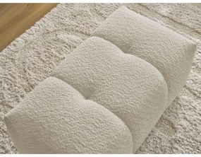 Beżowy podnóżek z materiału bouclé Roxelane – Bobochic Paris