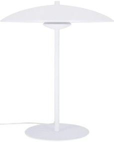 Biała lampa stołowa LED z metalowym kloszem (wysokość 41 cm) Lund – Candellux Lighting