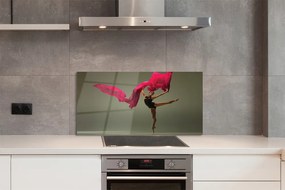 Panel szklany do Kuchni Baletnica i Różowy Materiał