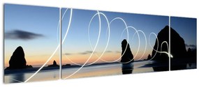 Obraz - plaża o zachodzie słońca (170x50 cm)
