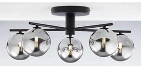Jupiter 2048 - Przysufitowy żyrandol PRATO 5xG9/14W/230V czarny/dymnoszary