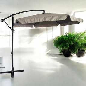 Składany parasol ogrodowy Floriva YN7011-LG, jasny szary