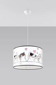 Biała lampa dziecięca Puss – Sollux