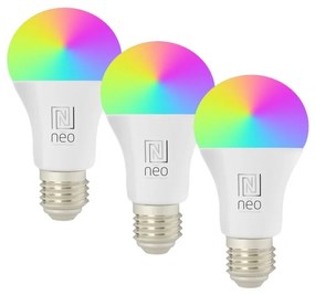 Immax NEO 07712CDO-ZESTAW 3xLED RGB Żarówka ściemnialna E27/9W/230V Wi-Fi Tuya+pilot