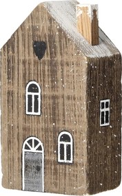 Dekoracja Snow House 12cm dark brown