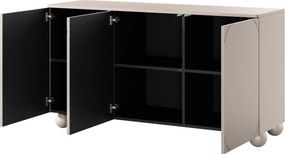 Komoda Sonatia II 150 cm trzydrzwiowa - kaszmir / nogi kule