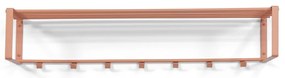 Łososiowy metalowy wieszak ścienny z półką Rex – Spinder Design