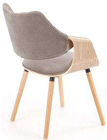 Krzesło K396 VELVET szare HALMAR