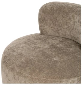 Brązowy fotel z tkaniny szenilowej Birch – Ixia