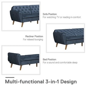 Niebieska rozkładana sofa 211 cm Tallulah – Novogratz