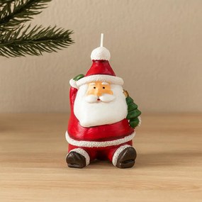 Ozdobna świeczka w kształcie Mikołaja, 120 g