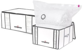 Tekstylne pojemniki do przechowywania ubrań zestaw 2 szt. próżniowe/usztywniane 50x65x27 cm Life – Compactor