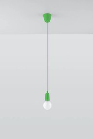 Zielona loftowa lampa wisząca na przewodzie - EX541-Elris