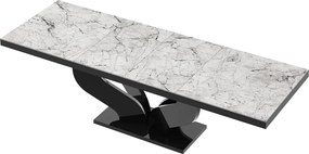 Stół w połysku z marmurowym blatem Viva