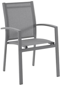 Zestaw 2 składanych foteli ogrodowych z aluminium i tekstylinu - Antracytowy - TELTO marki MYLIA