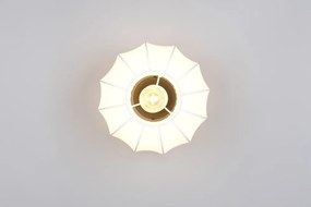 Biała metalowa lampa sufitowa z tekstylnym kloszem ø 25 cm Madleine – Reality