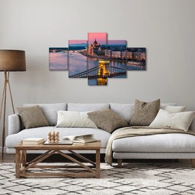 Obraz - Panorama miasta, Budapeszt, Węgry (125x70 cm)