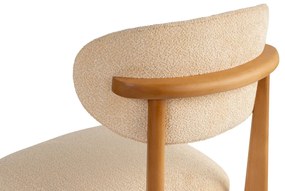 Zestaw krzeseł do jadalni Lionte Beige and DarkOak, 2 szt.