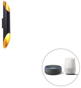 Inteligentna lampa ścienna czarna 5,6 cm w tym 2 Wi-Fi GU10 - Organo Nowoczesny Oswietlenie wewnetrzne