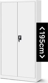 Szafa biurowa na akta wysoka Jan H 90x40x195 cm biała