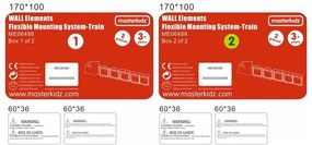 Masterkidz system do montażu 5 tablic masterkidz flex - pociąg