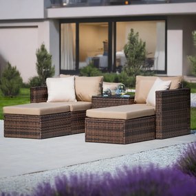 Zestaw mebli ogrodowych modułowych Gaia wenge PATIO