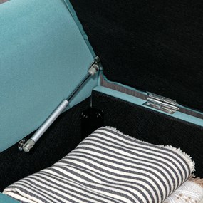 HOMCOM Ławka tapicerowana aksamitem do sypialni i korytarza z miejscem do przechowywania Elegancka zieleń | Aosom PL