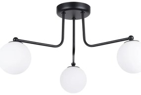 Czarno-biała lampa sufitowa Beam – Sollux